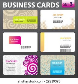 Business card design. Vector.