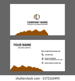 Business card design with vector up and down