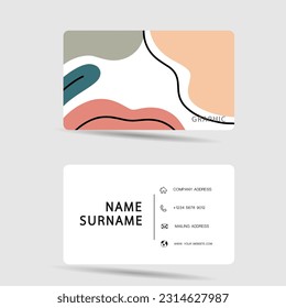 Diseño de tarjetas de visita. Estilo mínimo del elemento vector. ilustración EPS10.