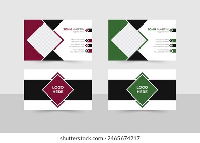 Business Card Design, Vector Graphic Layout