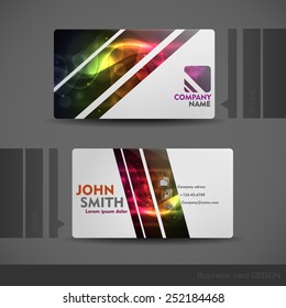 Business Card Design.  Vector Illustration