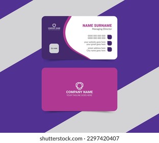 Plantilla de diseño de tarjetas de presentación o de vectores