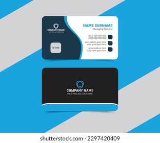 Business card design or vector layout template