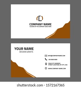 Business Card Design with up vector lines