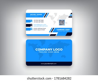 Business card design. Vector Modern and simple luxury double-sided Business Card design template.Creative stationery illustration design