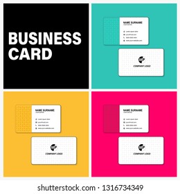 Business card design vector simple identity