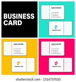 Business card design vector simple identity