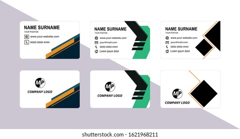 Business card design vector simple identity