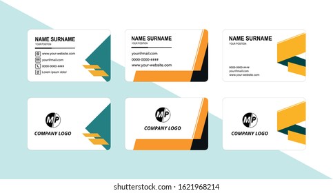 Business card design vector simple identity