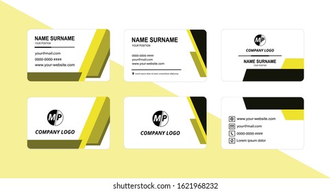 Business card design vector simple identity