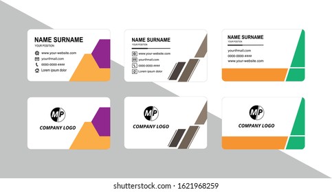 Business card design vector simple identity