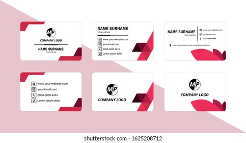 Business card design vector simple identity