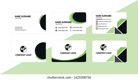Business card design vector simple identity