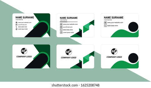 Business card design vector simple identity