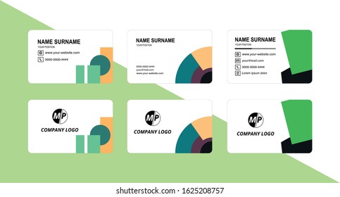 Business card design vector simple identity