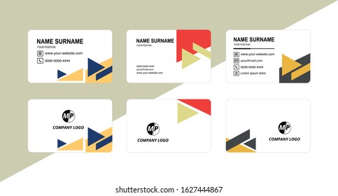 Business card design vector simple identity