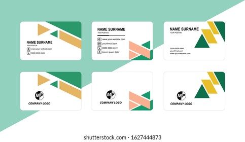 Business card design vector simple identity