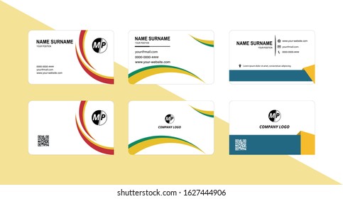 Business card design vector simple identity