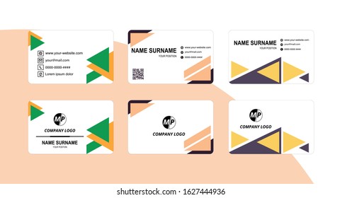 Business card design vector simple identity