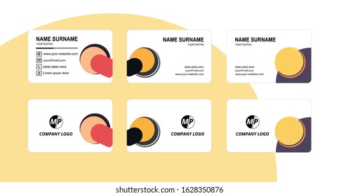 Business card design vector simple identity