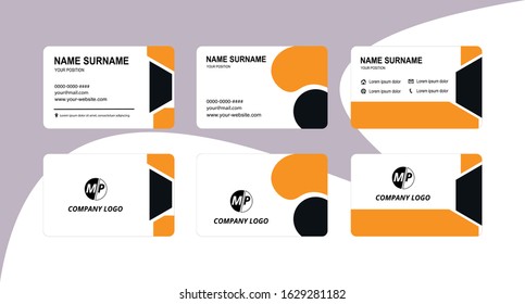 Business card design vector simple identity