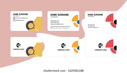 Business card design vector simple identity