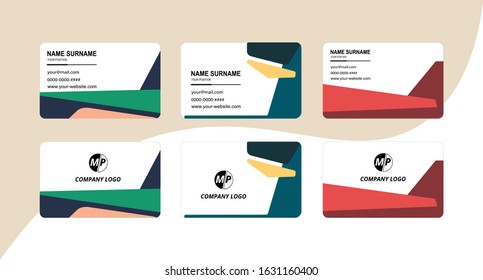 Business card design vector simple identity