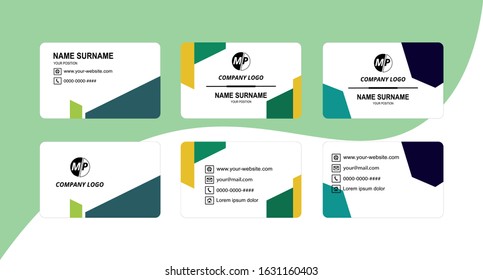 Business card design vector simple identity