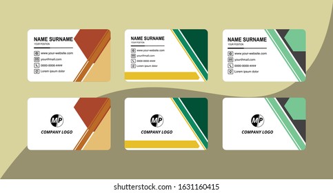 Business card design vector simple identity