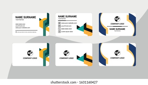 Business card design vector simple identity