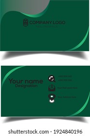 Business card design.  Vector template and mockup.