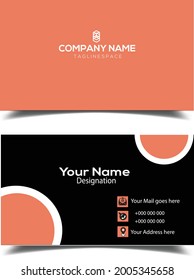 Business card design .Vector template and mockup . Vector illustration.