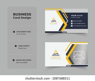 Business Card Design, Vector Business Card Template