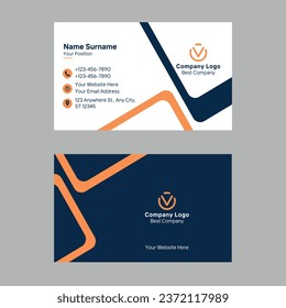 Business card design vector template print ready and editable 