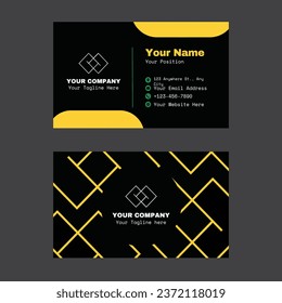 Impresión de plantillas vectoriales de diseño de tarjeta de visita lista y editable 