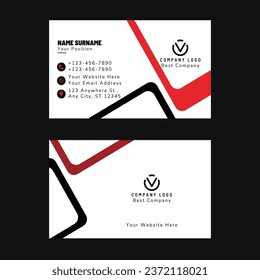 Business card design vector template print ready and editable 