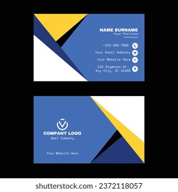 Design-Vektorvorlage für Visitenkarten, bereit und editierbar 