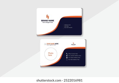 Business card design and vector template