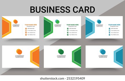 Business Card Design. With White Background