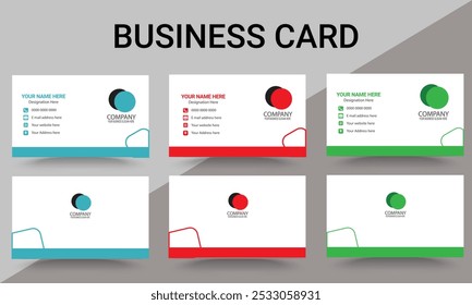 Business card design. With white background