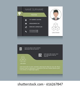 Business card designs. Easy to adapt. Business vector set.