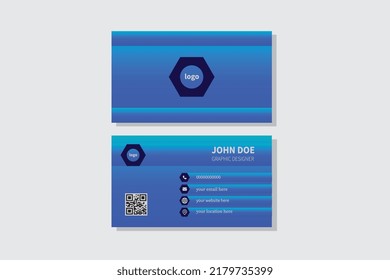 Business Card Design.visiting Card Design.pink Color Background. Blue Color Background. Digital, Modern And Smart Business Card
