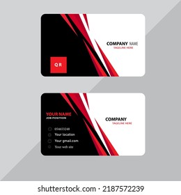 Business card desing whit clor black and white