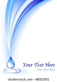 Business card with drop