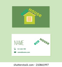 Business card ecological vector template