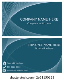 Business card for employee of employer of a company. Users can edit it to their needs.