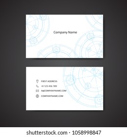 business card for engineer and Mechanical. Engineering business card.