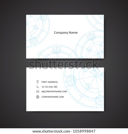 business card engineer mechanical engineering business stock vector engineer business card