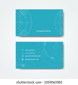 business card for the engineer. Vector illustration.