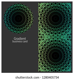 . Business of the card. Fabric design. Abstract geometric art print. Business card vector icon. Isolated vector design. Pattern gradient line background.